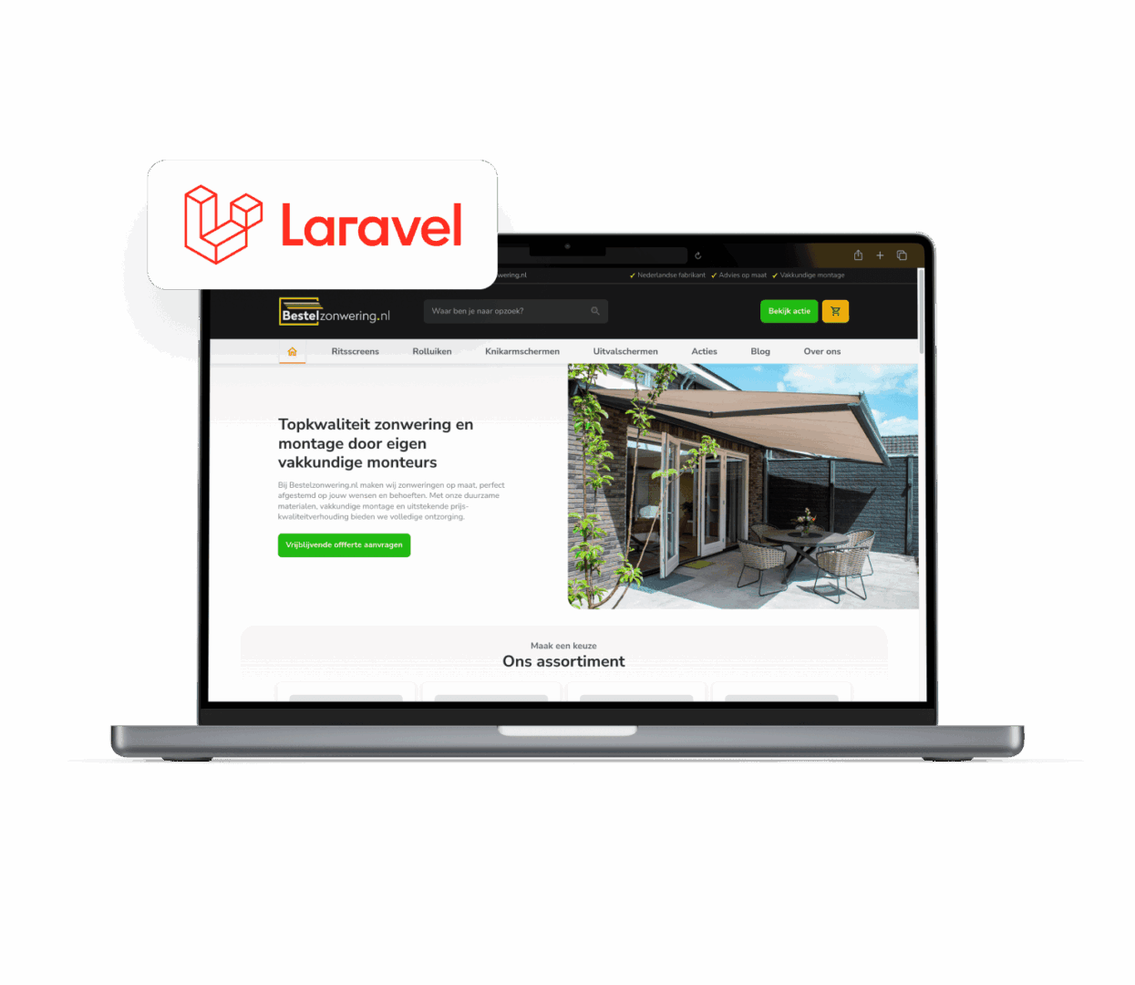 webshop laravel bestelzonwering