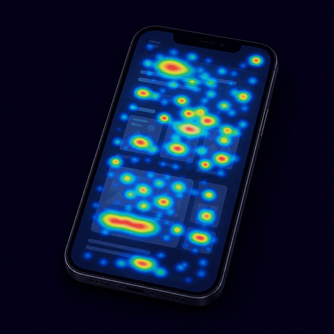 Abstracte afbeelding van heatmap mobiel apparaat